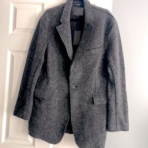 R13 grey‎ raw cut ragged blazer S